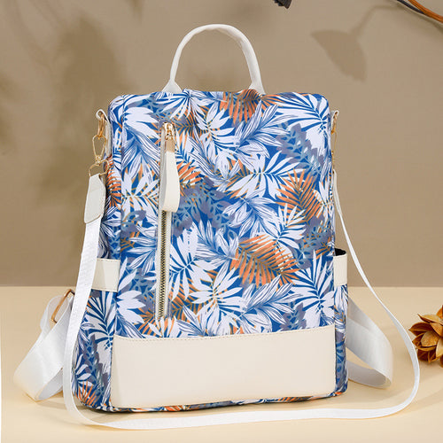 Floral Print Multi-Pocket Backpack Bowlift