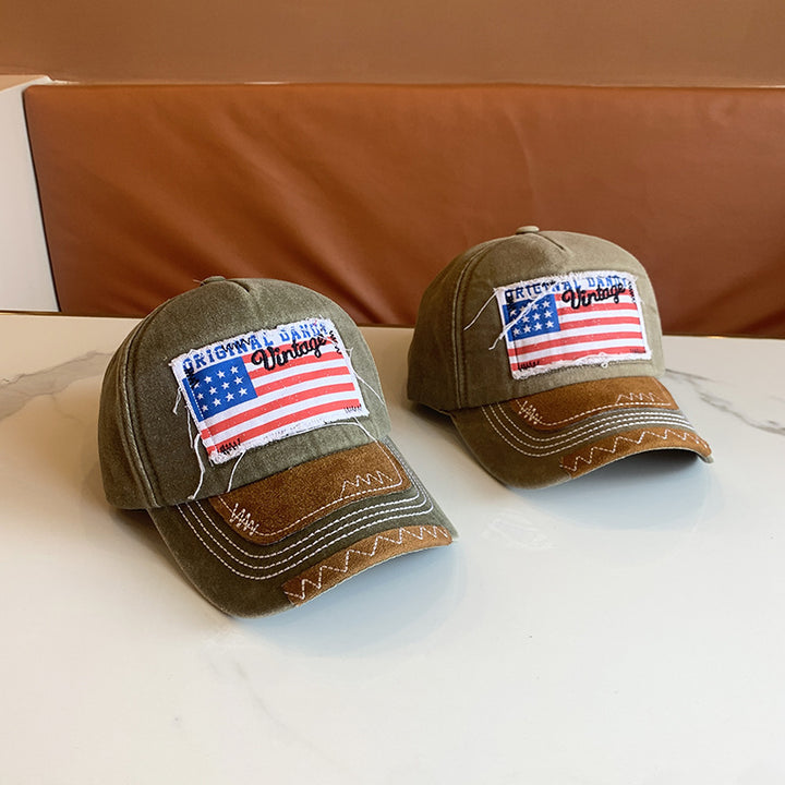 Women's Vintage-Inspired Distressed Baseball Cap Bowlift