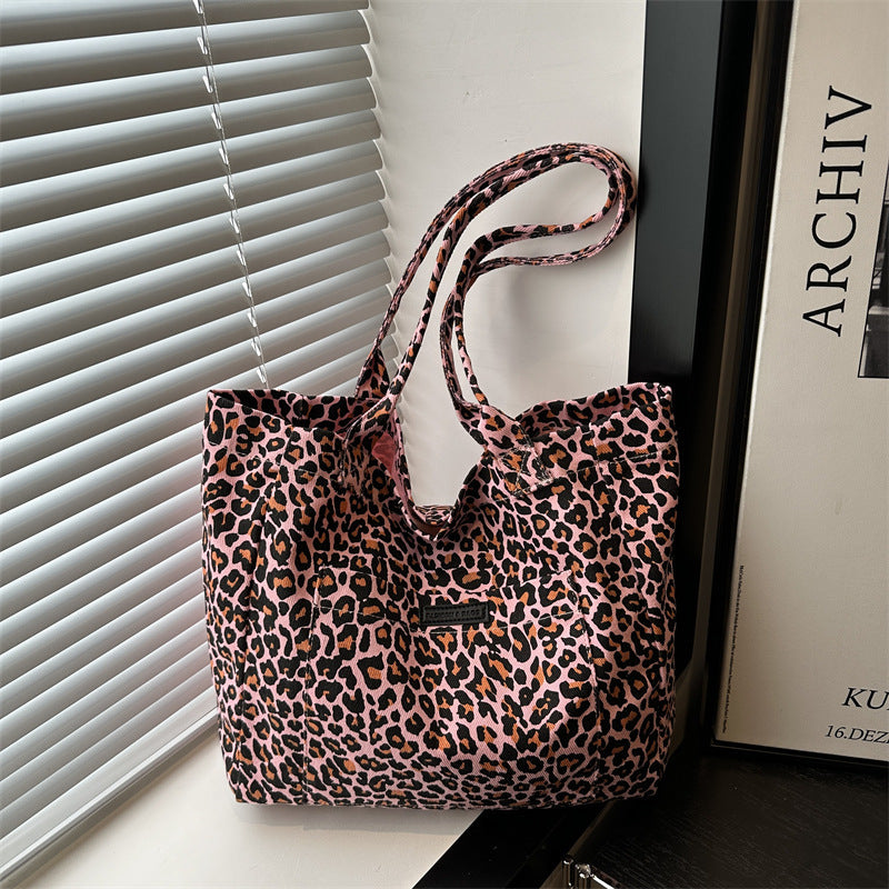 Eco-Friendly Reusable Leopard Print Tote Bag Bowlift