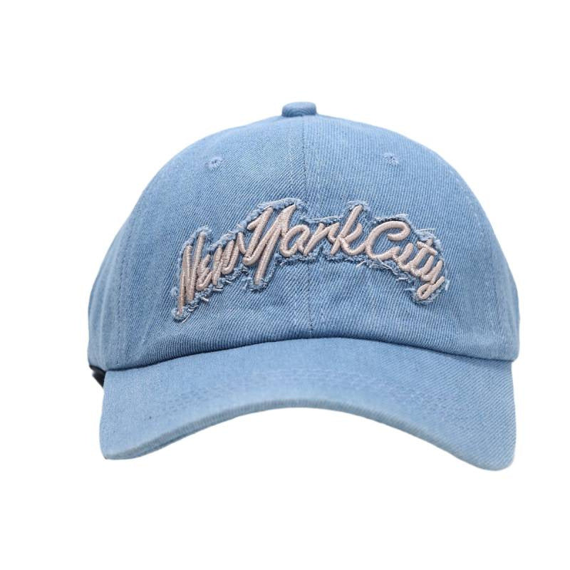 Women's Distressed Denim Baseball Cap Bowlift 1784083711