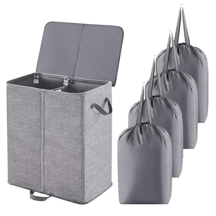 Laundry container with separating compartments Bowlift