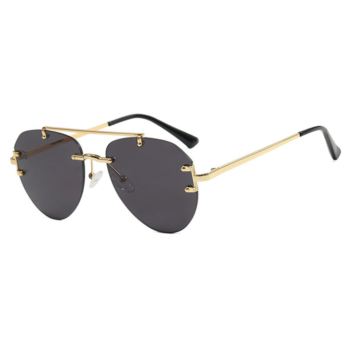 Women modern pilot sunglasses with gradient lenses and slim metal frame Bowlift
