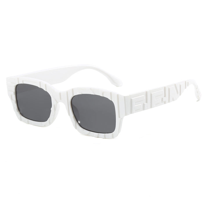 Women's fashionable square sunglasses with textured frame and UV protection Bowlift