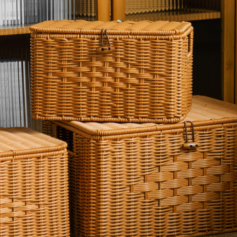 Rustic Woven Storage Chest Bowlift
