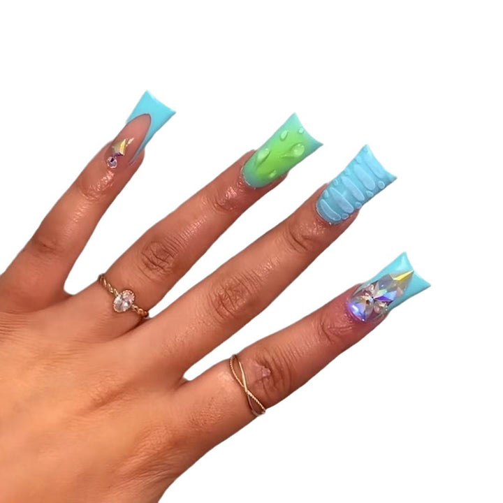 Decorative Long Acrylic Nail Enhancements Bowlift