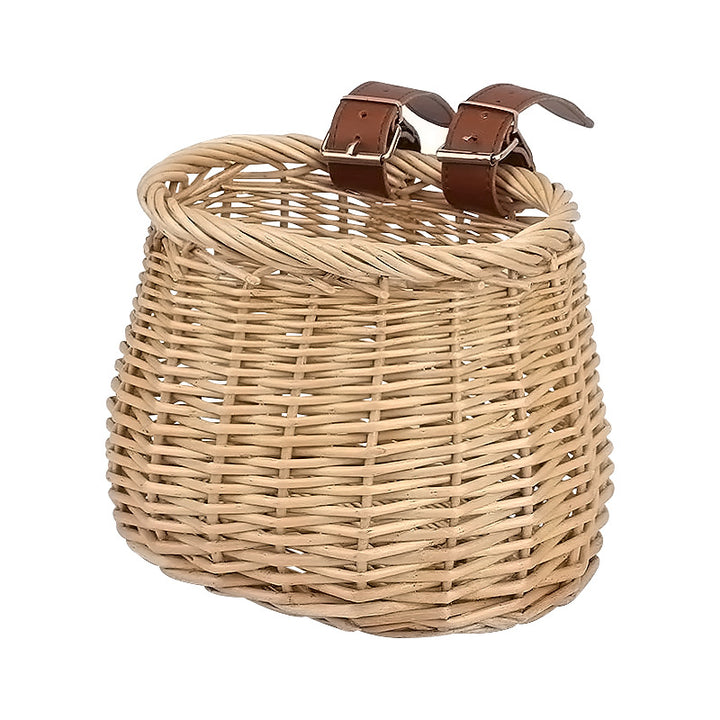 Women's Handmade Bicycle Basket with Leather Handles Bowlift