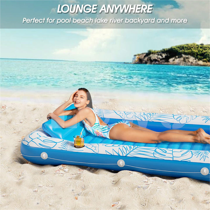 Ladies Inflatable Lounge Mat with Integrated Pillow Bowlift