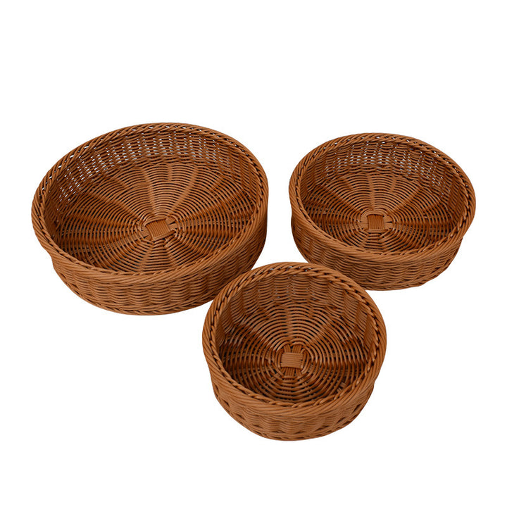 Artisan Woven Bread Serving Set Bowlift