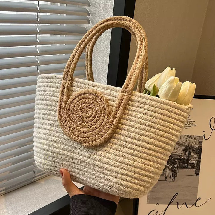 Handmade basket bag with innovative handle Bowlift