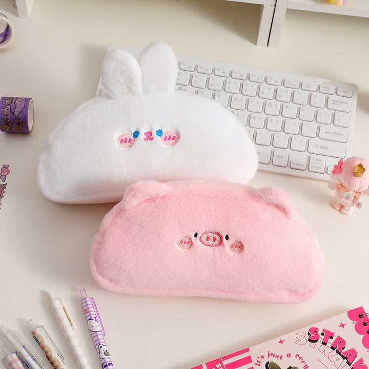 Cute Bear-Shaped Plush Pencil Case Bowlift