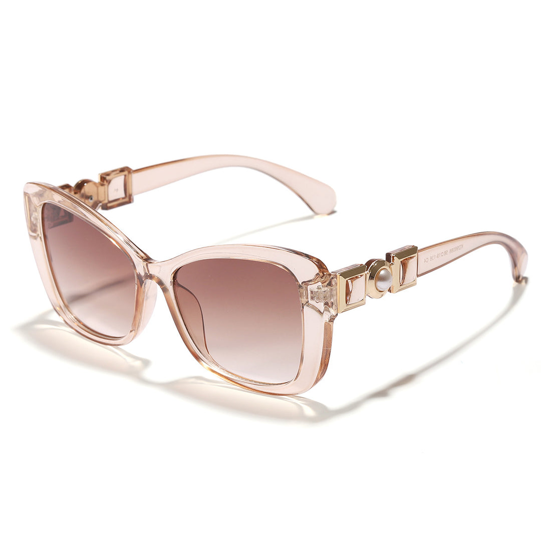 Women Cat-Eye Sunglasses with Elegant Metal Decoration Bowlift