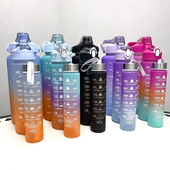 Unisex Motivating Water Bottle with Time Markings Bowlift