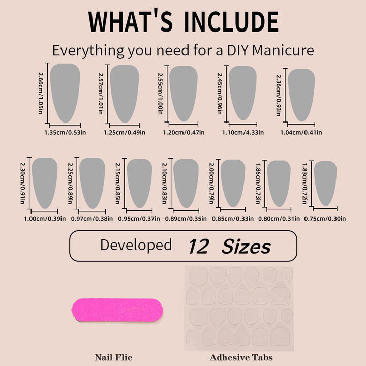 Nail set with elegant rhinestone accents and contoured design Bowlift