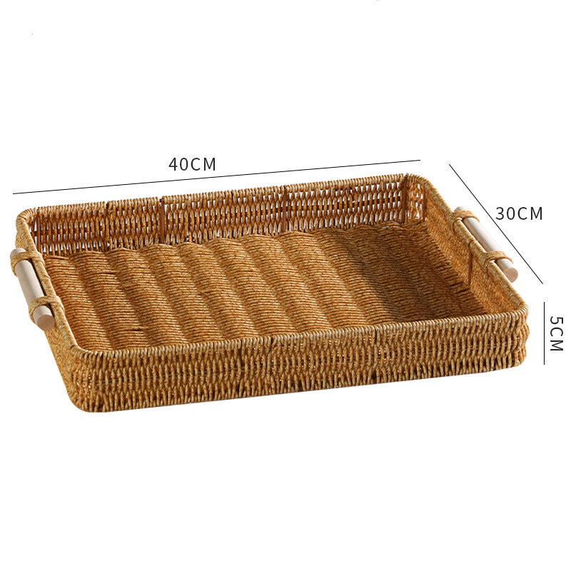Handwoven Decorative Serving Tray Bowlift