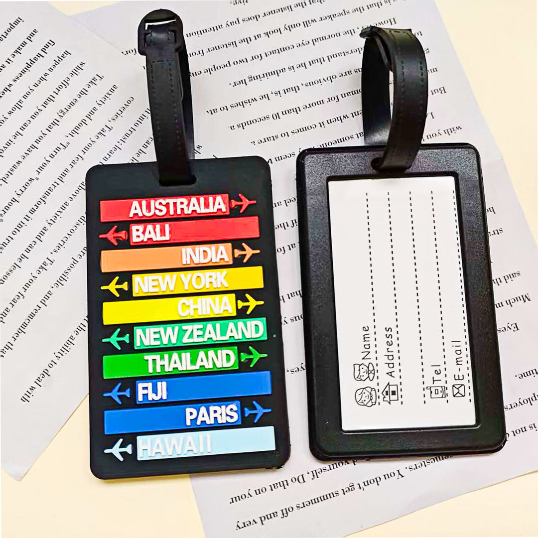Unisex Travel-Themed Luggage Tag Bowlift