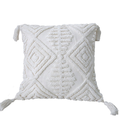 Textured Geometric Throw Cushion