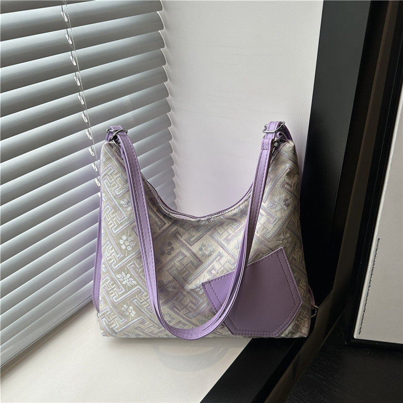 Stylish Geometric Pattern Shoulder Bag Bowlift
