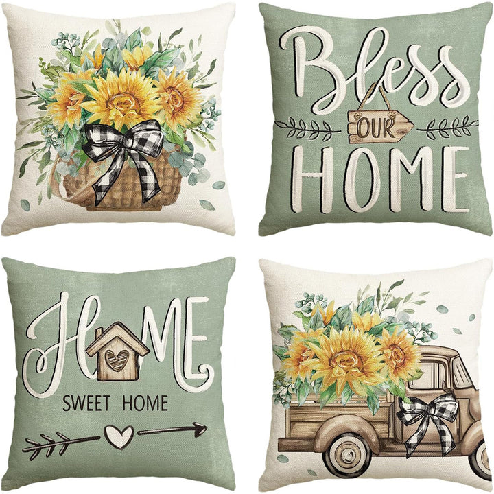 Women’s pillowcases with cheerful sunflower design Bowlift