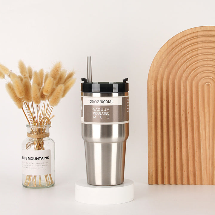 Unisex Insulated Drinking Cup with Integrated Straw Bowlift