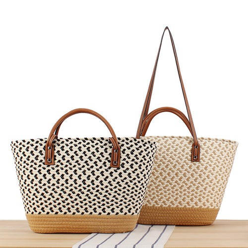 Trendy Woven Tote Bag Bowlift