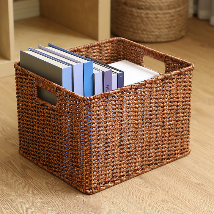 Unisex Braided Storage Basket with Practical Handles Bowlift