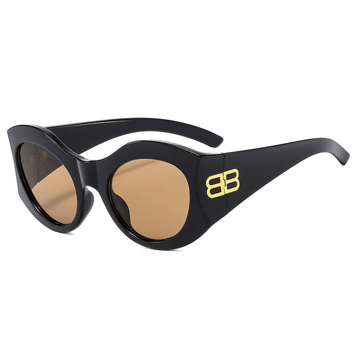 Women's Designer Cat-Eye Sunglasses with Elegant Profile and UV Protection Bowlift