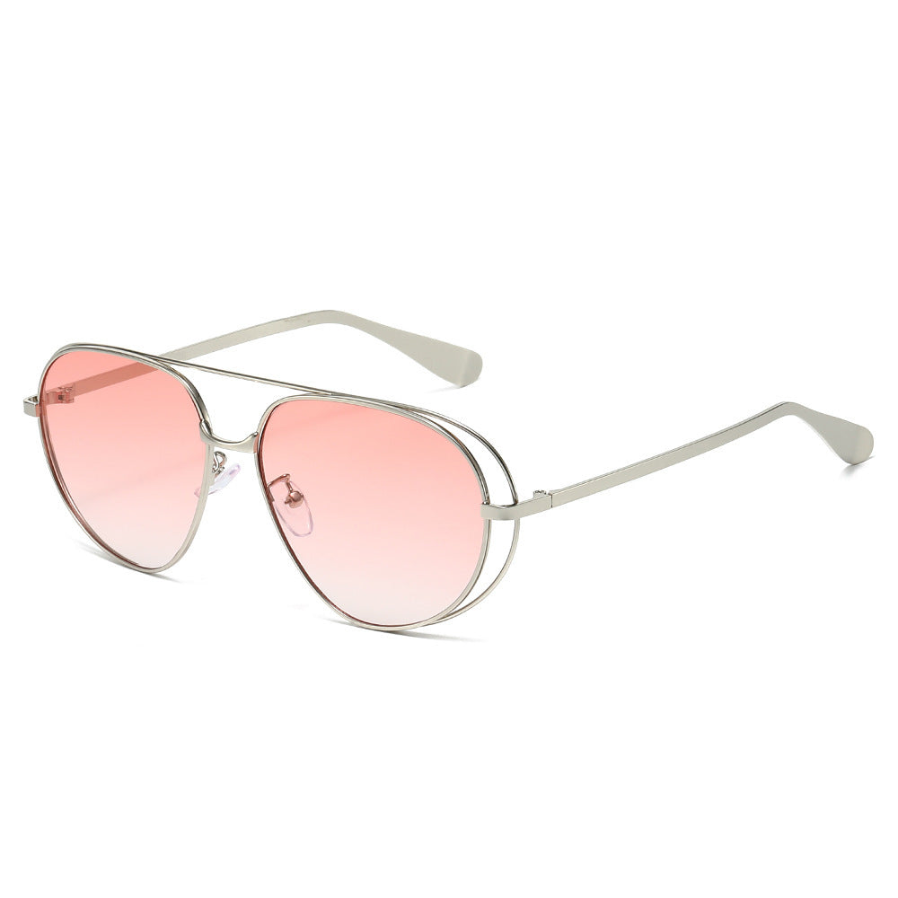 Stylish Aviator Sunglasses with Blue Lenses Bowlift