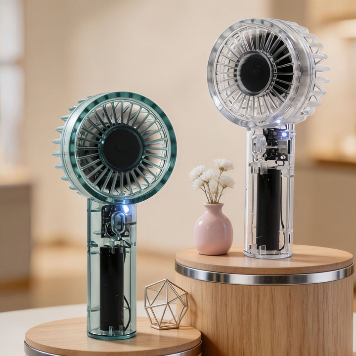 Ladies portable USB handheld fan with ergonomic grip Bowlift