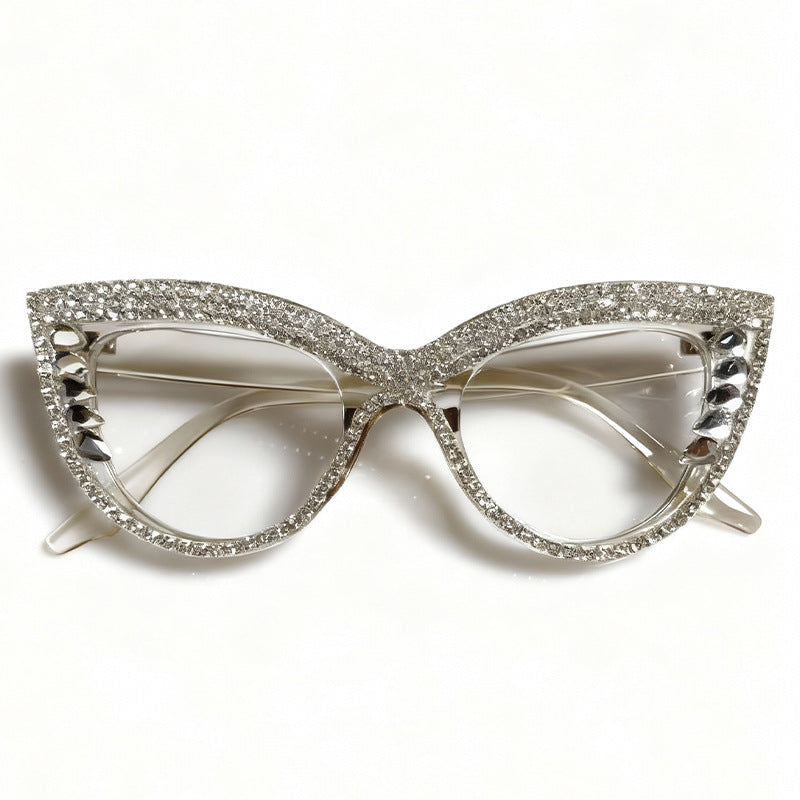 Rhinestone-Embellished Cat-Eye Eyewear Bowlift