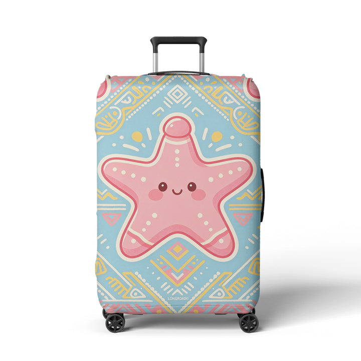 Women's suitcase cover with cheerful Bowlift motif