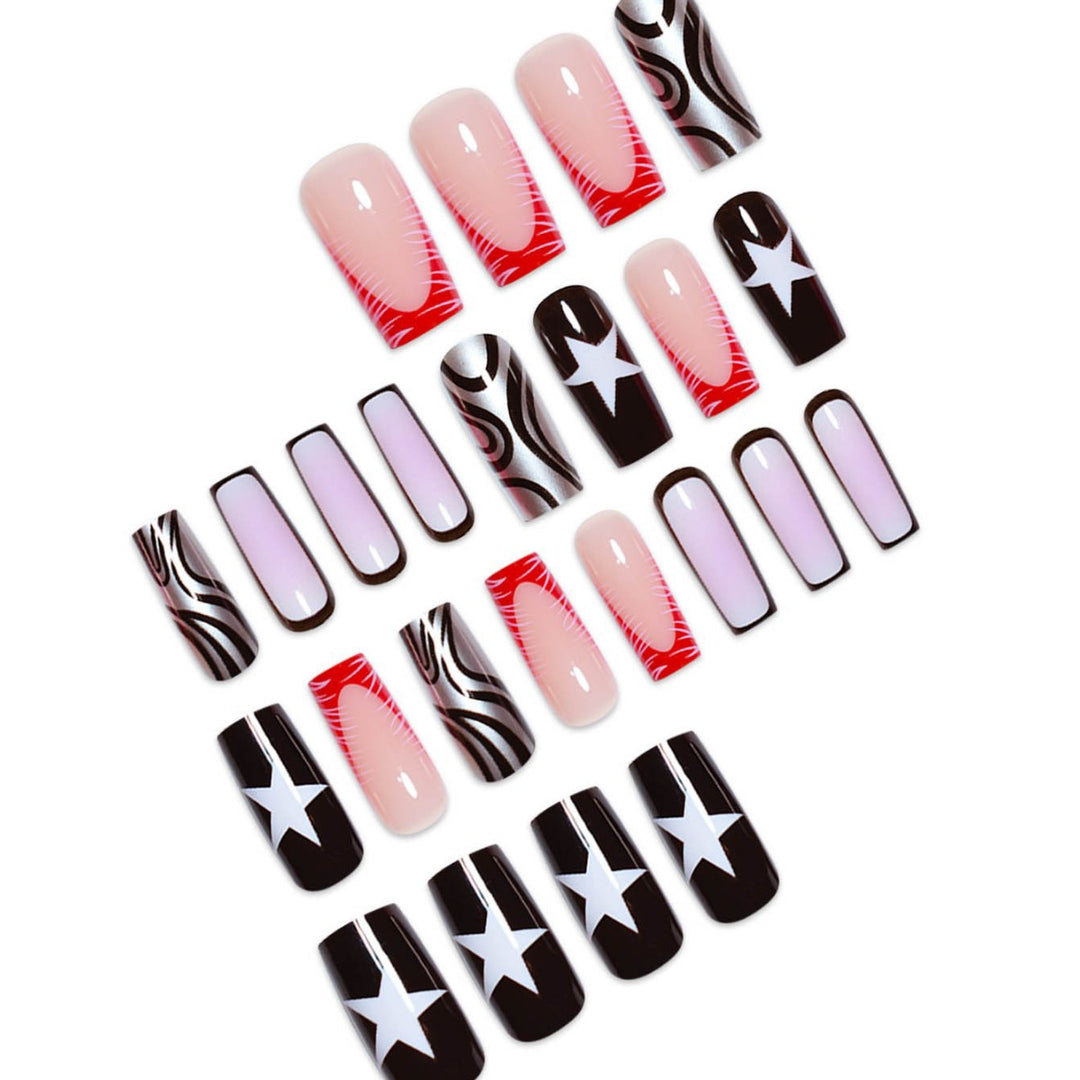 Artistic Geometric Nail Art Extensions Bowlift
