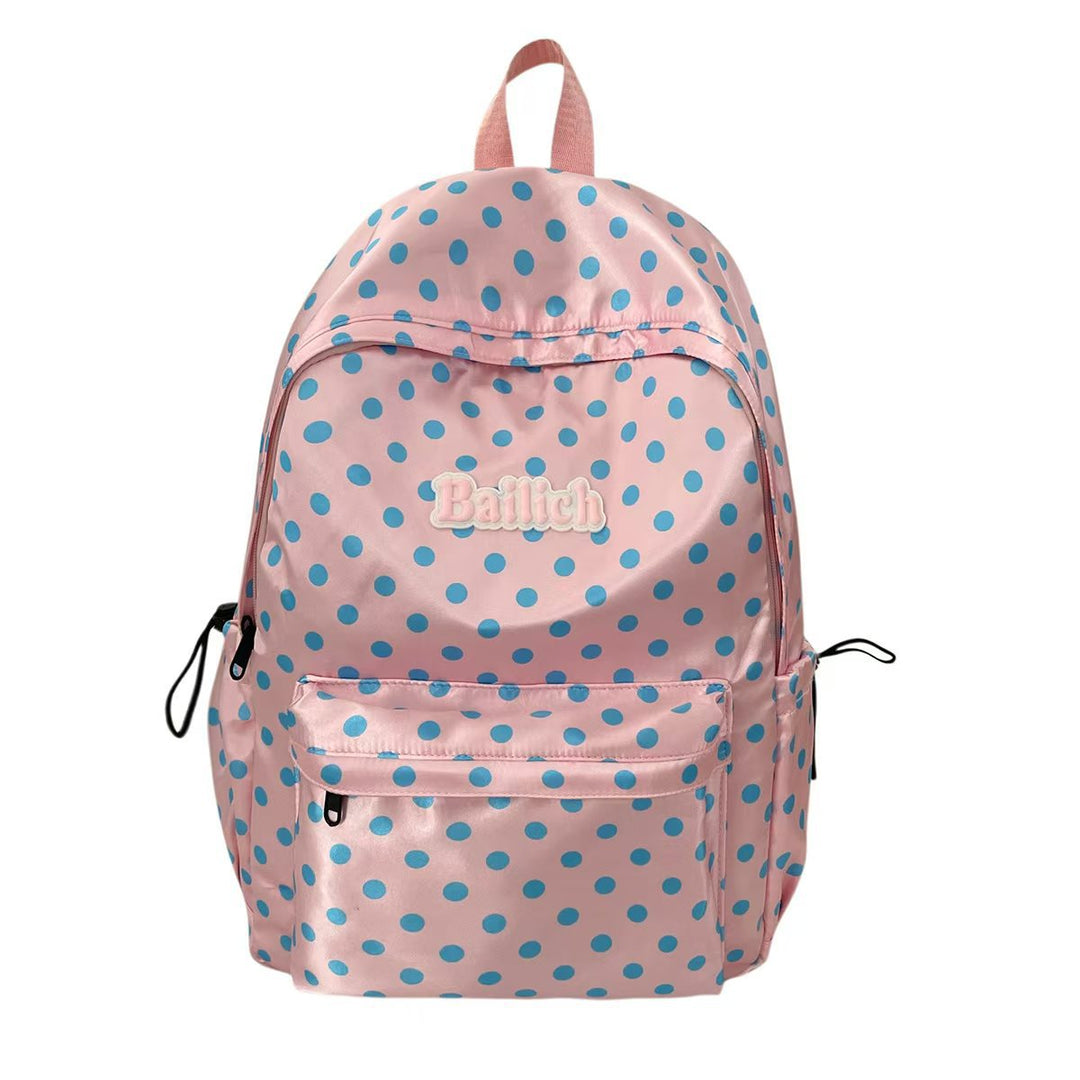 Polka Dot Patterned Casual Backpack Bowlift