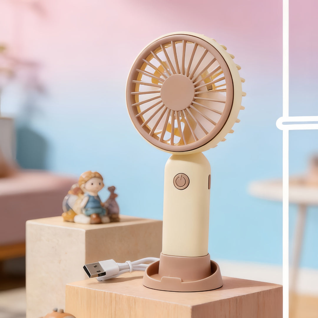 Women Portable USB Hand Fan with Flexibility Bowlift