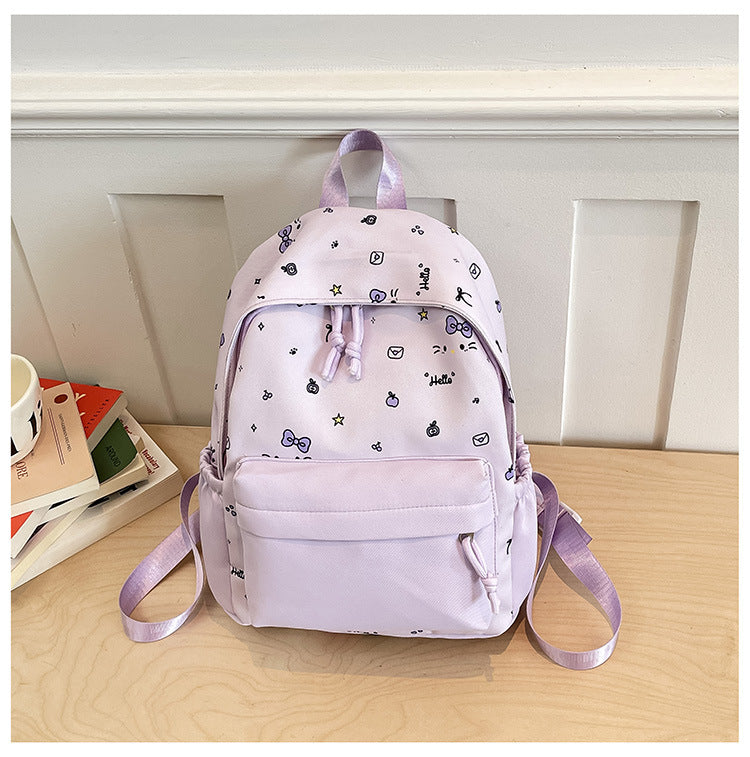 Cute everyday backpack with embroidered bows Bowlift