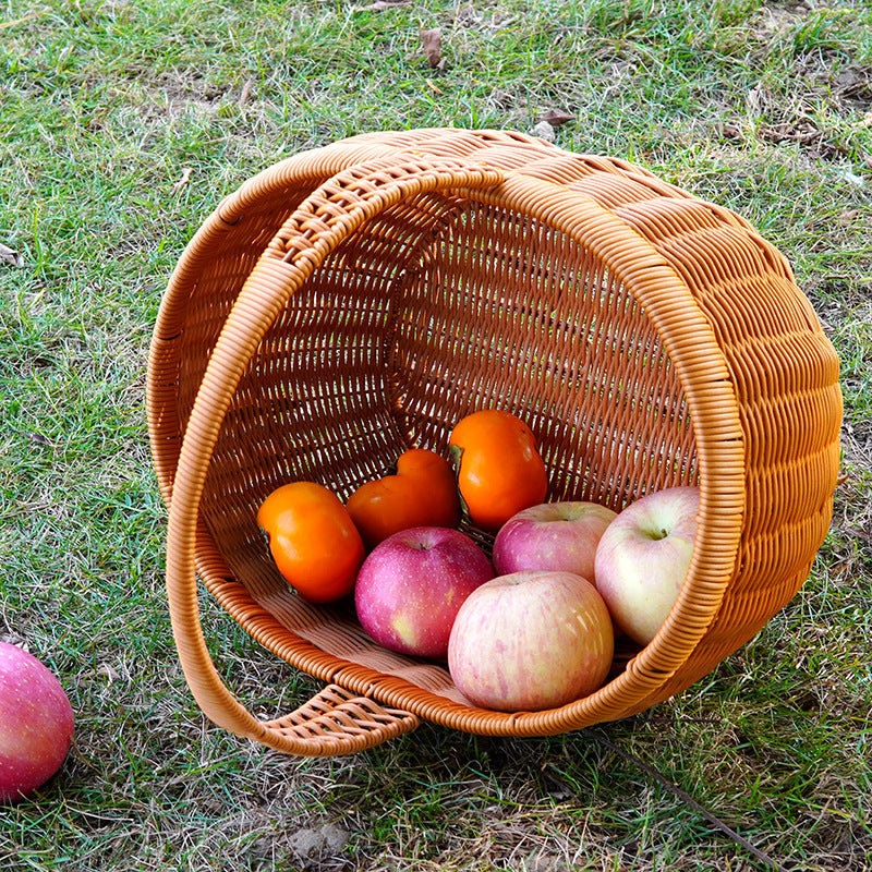Women Handwoven Basket with Lid Bowlift