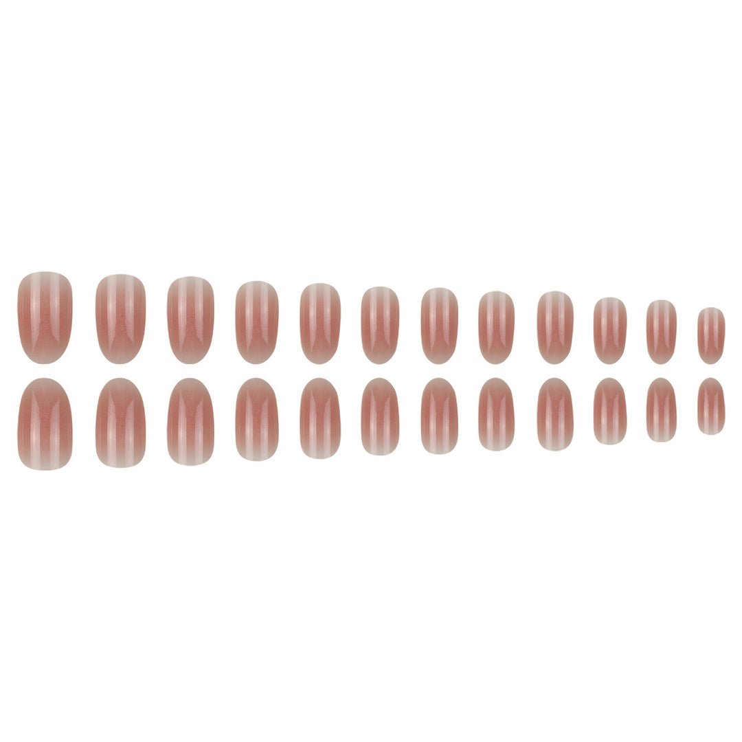 Natural Glossy Oval Press-On Nails Bowlift