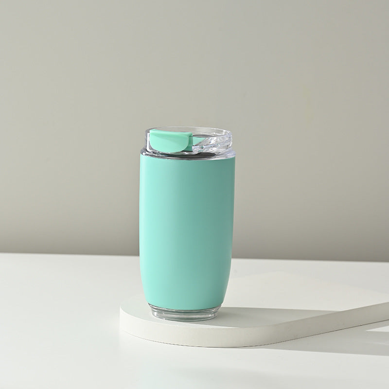 Ladies Insulated Mug with Flip Lid and Non-Slip Silicone Surface Bowlift
