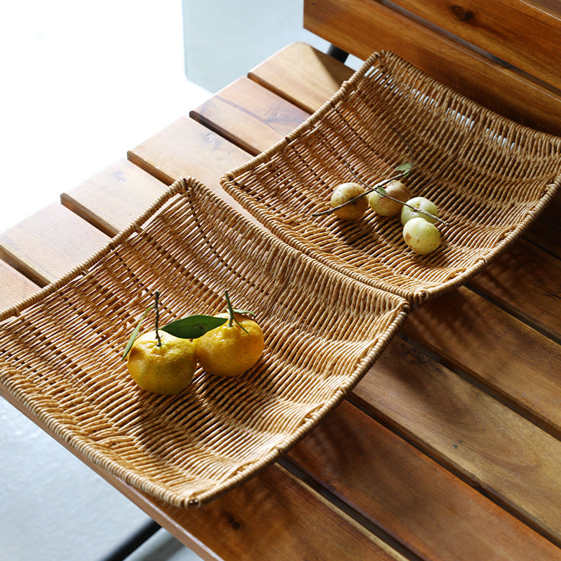 Handwoven Decorative Serving Basket Bowlift
