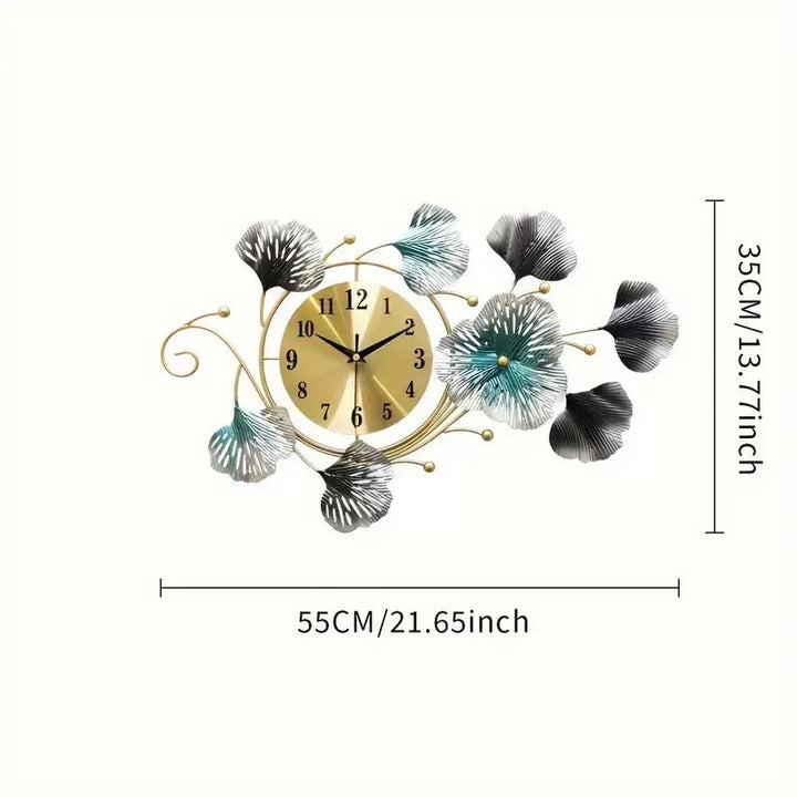 Artistic Floral Wall Clock Sculpture Bowlift