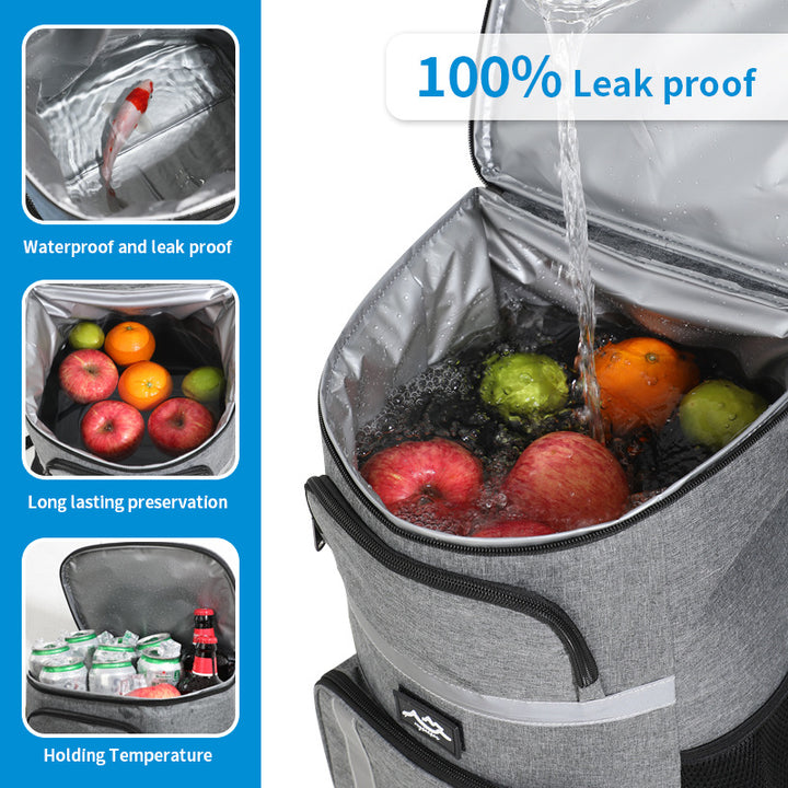 Insulated Dual Compartment Cooler Backpack Bowlift