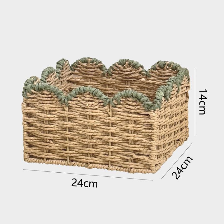 Decorative storage basket with wave edge Bowlift