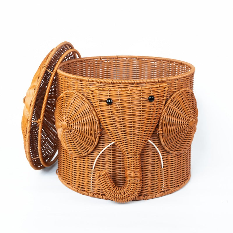 Women Playful Elephant Basket Bowlift