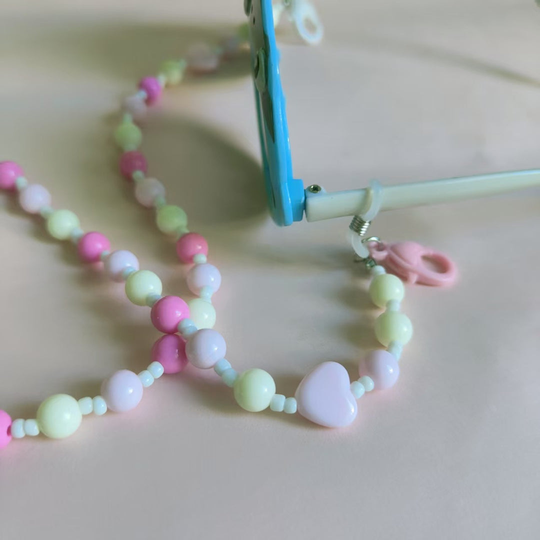 Colored Beaded Glasses Holder Chain Bowlift
