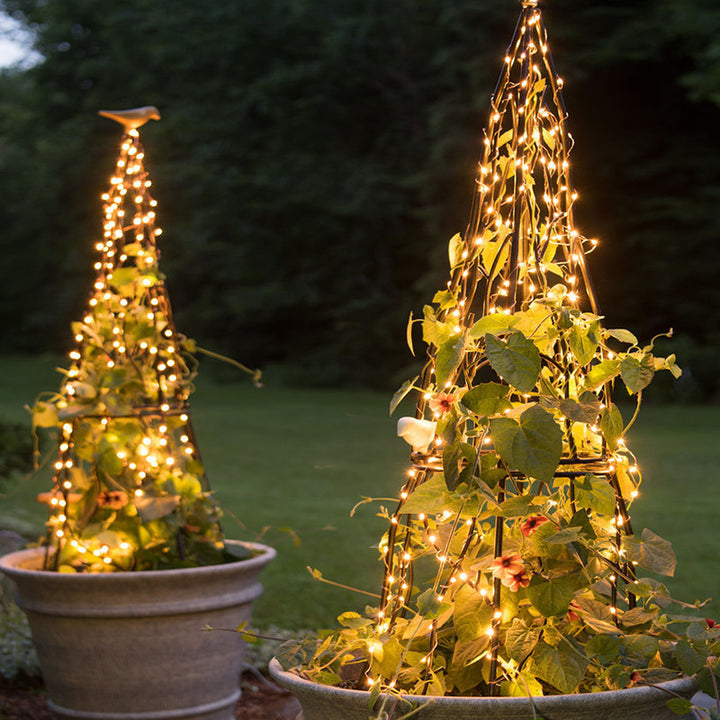 Ultra-Flexible Solar Micro-LED Fairy String Lights With Waterproof Ground-Mount Panel Bowlift