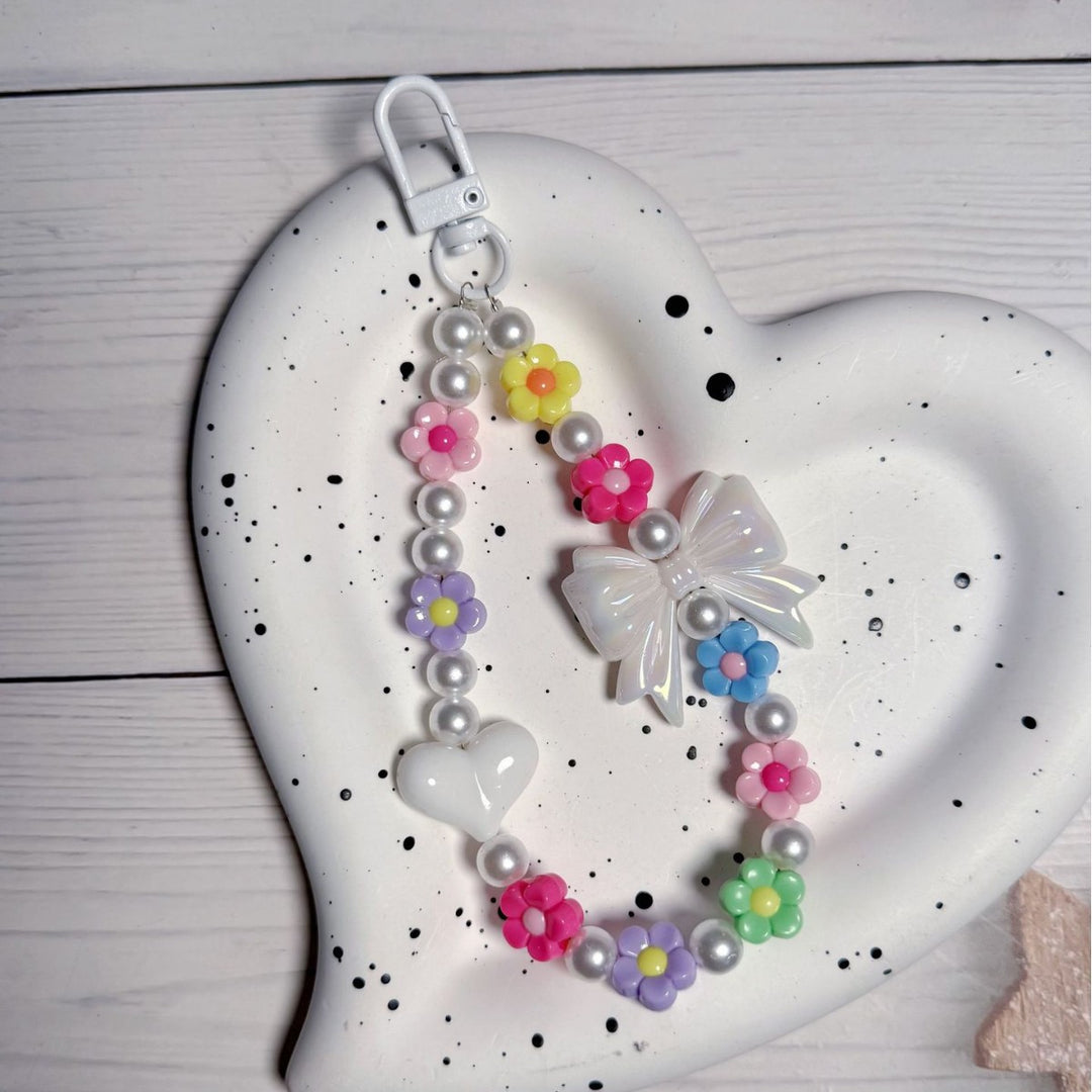 Decorative Floral Beaded Keychain Bowlift