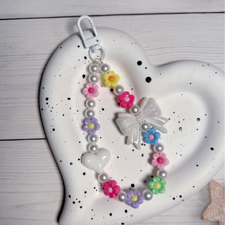 Decorative Floral Beaded Keychain Bowlift