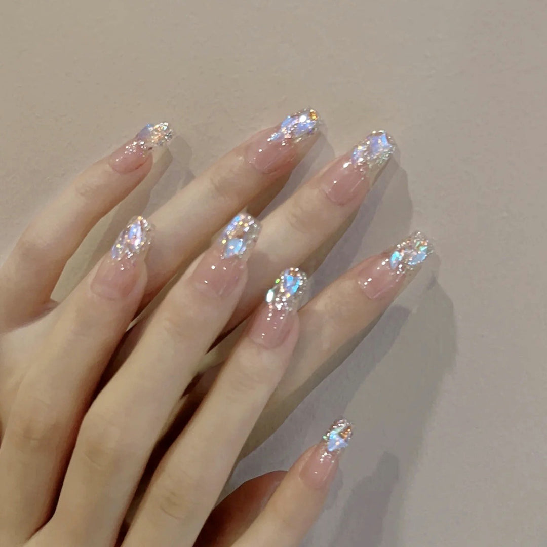 Glamorous nail art with holographic accents Bowlift