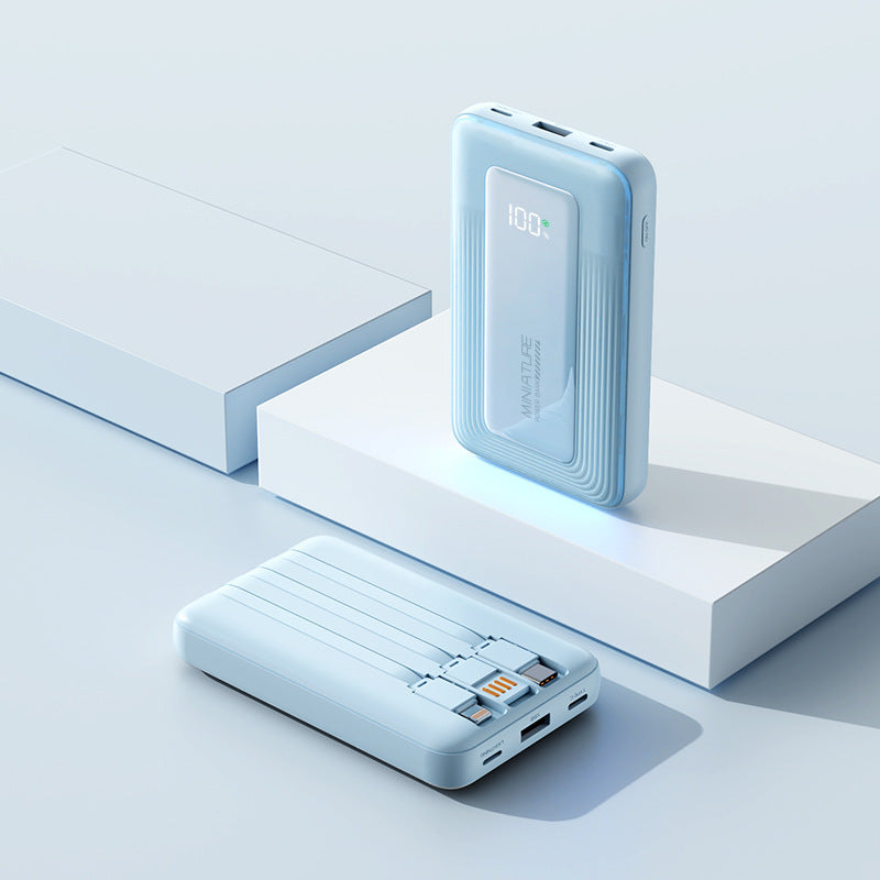 Portable power bank with digital capacity display and two USB ports Bowlift