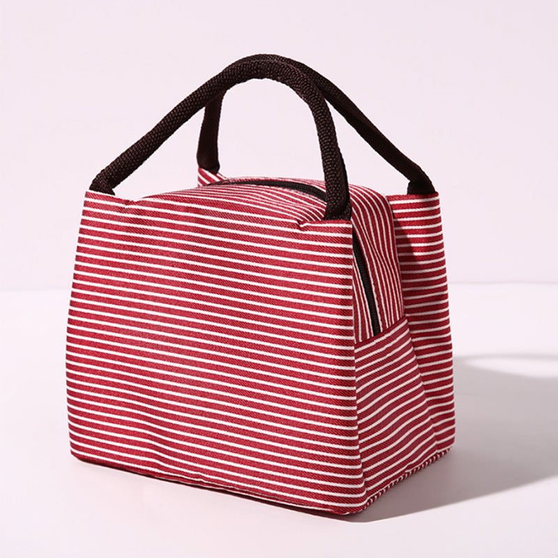 Insulated Lunch Bag with Stylish Stripes Bowlift