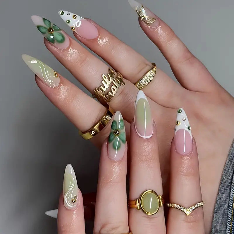 Premium 3D Decorative Press-On Nail Extensions Bowlift